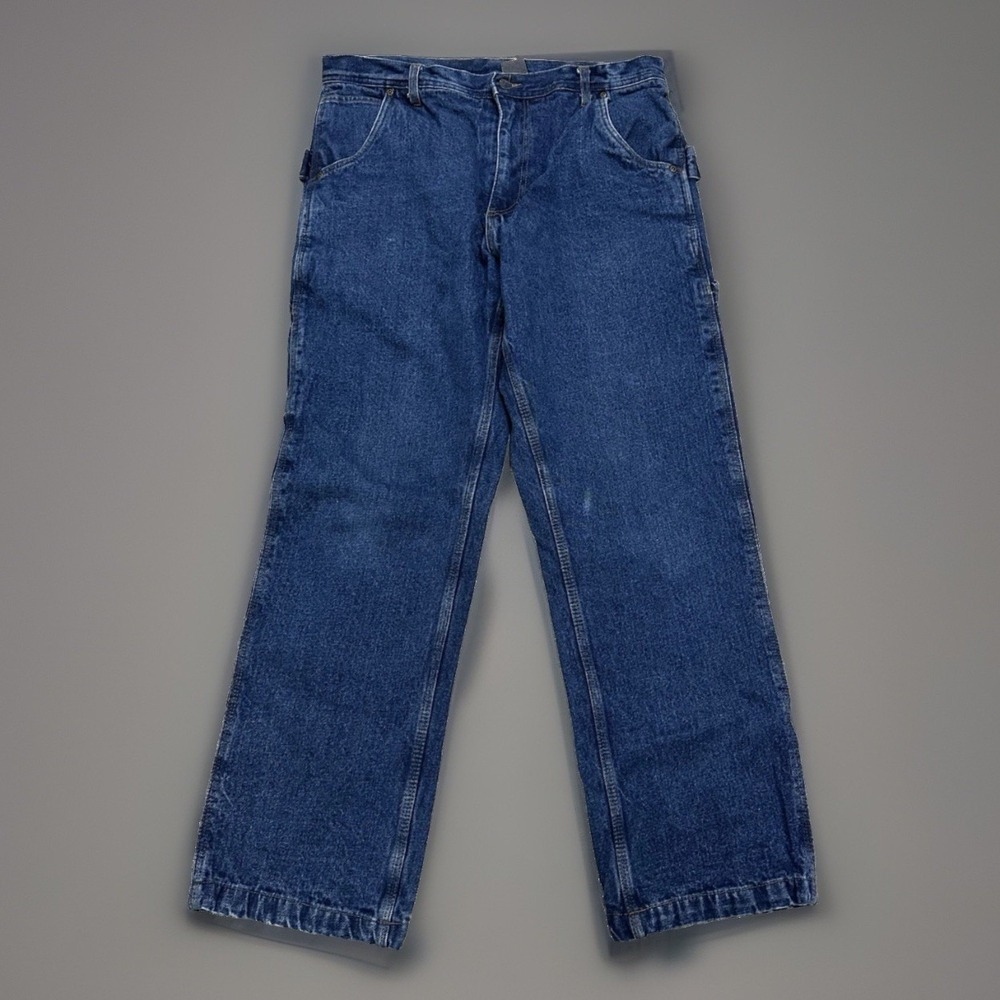 Polar King by Key Mens Carpenter Jeans Flannel Lined Denim Workwear Size 36 x 32